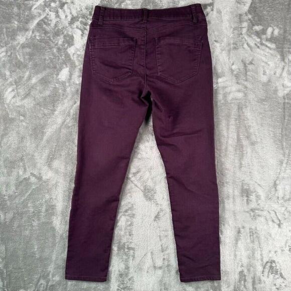 Democracy Jeans Womens 6 Purple Skinny Mid Rise Stretch Ab Technology - Picture 2 of 12